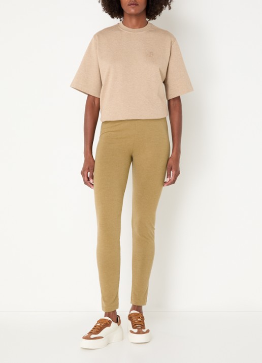 JOSH V Merrit high waist slim fit legging  - voorkant 3 khaki
