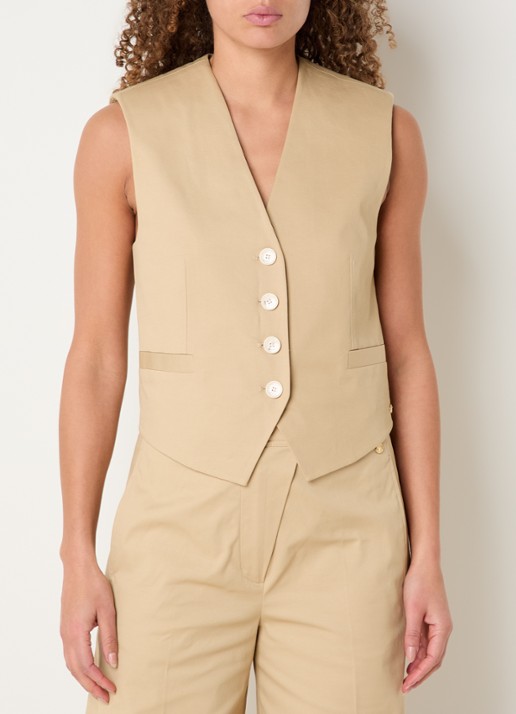 JOSH V Monet gilet met paspelzakken