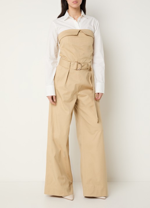 JOSH V Myra loose fit jumpsuit met ceintuur