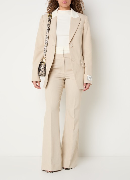 JOSH V Nila blazer met klepzakken - voorkant 2 beige