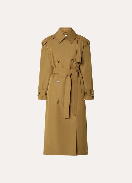 JOSH V Rocco double-breasted trenchcoat met steekzakken - voorkant camel