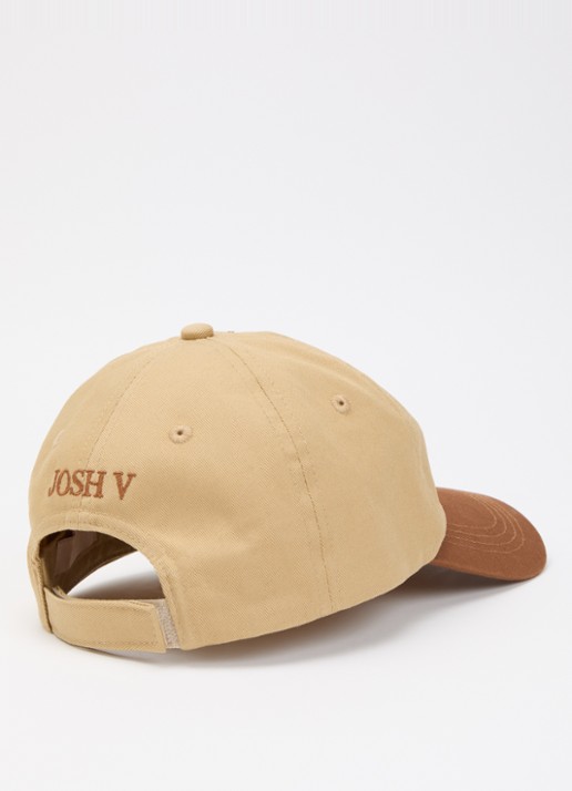 JOSH V Trudy pet met logoborduring  - detail camel