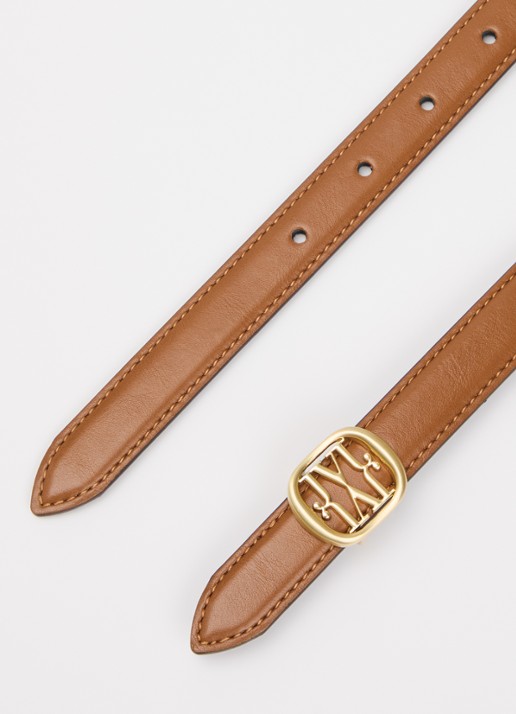 JOSH V Yzella riem met logo  - detail 2 cognac