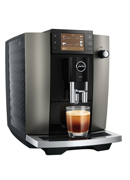 JURA E6 Dark Inox (ED) volautomatische koffiemachine - detail 2 antraciet