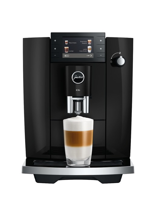 JURA E6 Piano Black (ED) volautomatische koffiemachine - voorkant 7 zwart