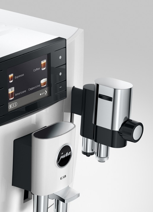 JURA E8 Piano White (ED) volautomatische koffiemachine - detail 4 wit
