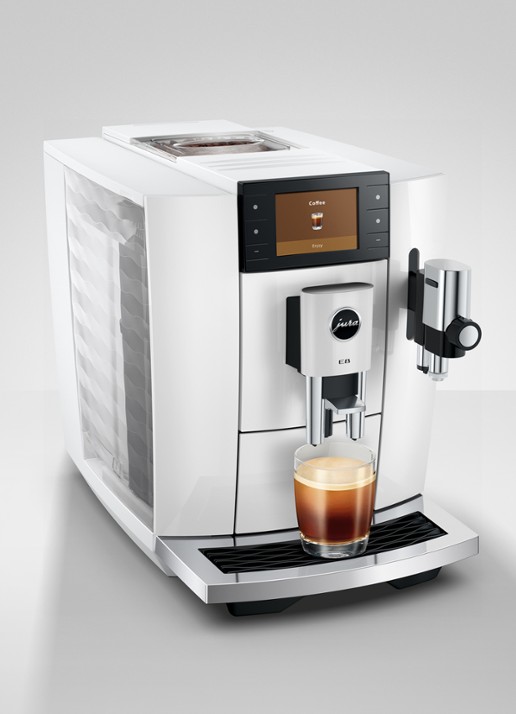 JURA E8 Piano White (ED) volautomatische koffiemachine - voorkant 3 wit