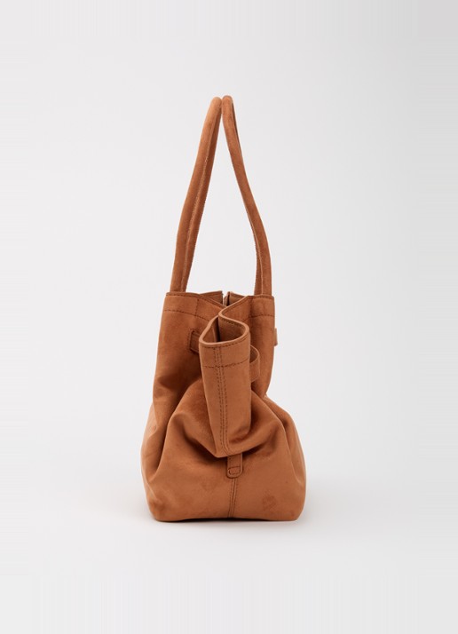 JW PEI Hana medium schoudertas met logo - detail 3 bruin