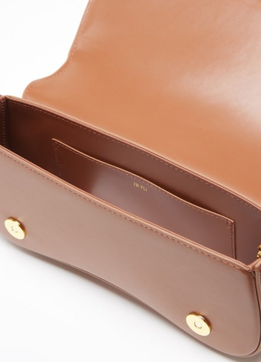 JW PEI Joy schoudertas met logo - detail bruin