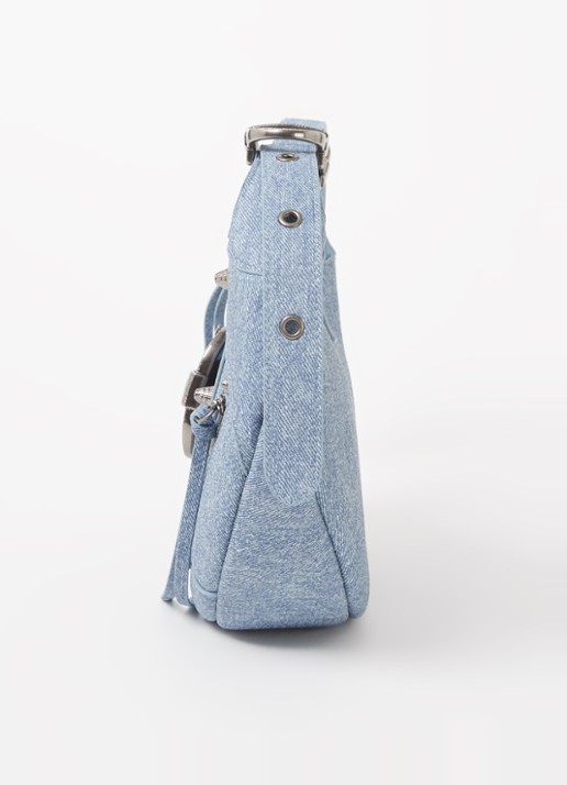 JW PEI Tessa schoudertas met studs - detail 4 denim