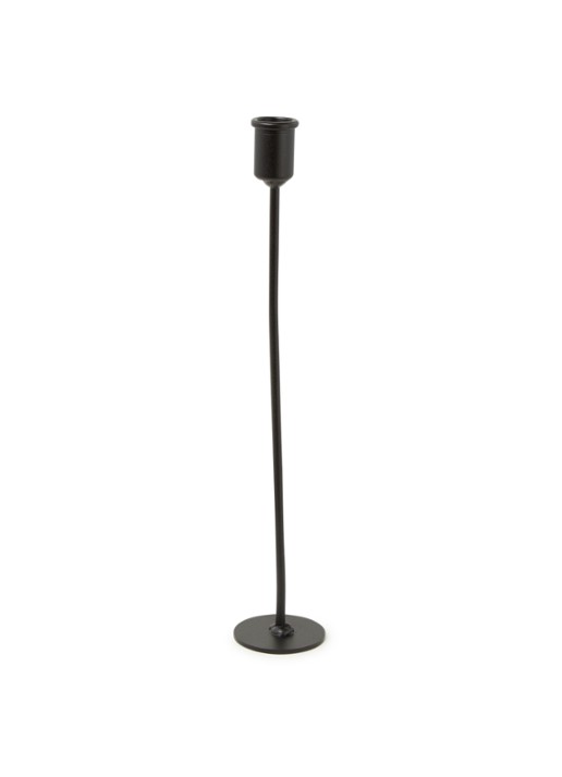 K'willeminhuis Kandelaar S 34 cm - voorkant zwart