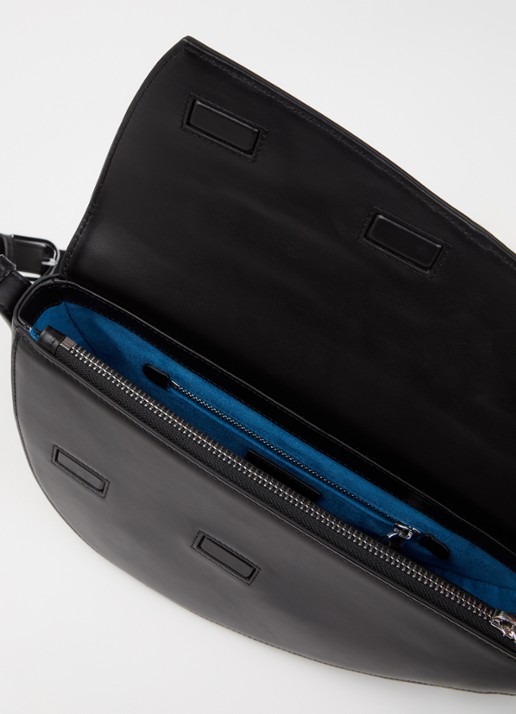 KAAI Rebel crossbodytas van leer - detail 3 zwart