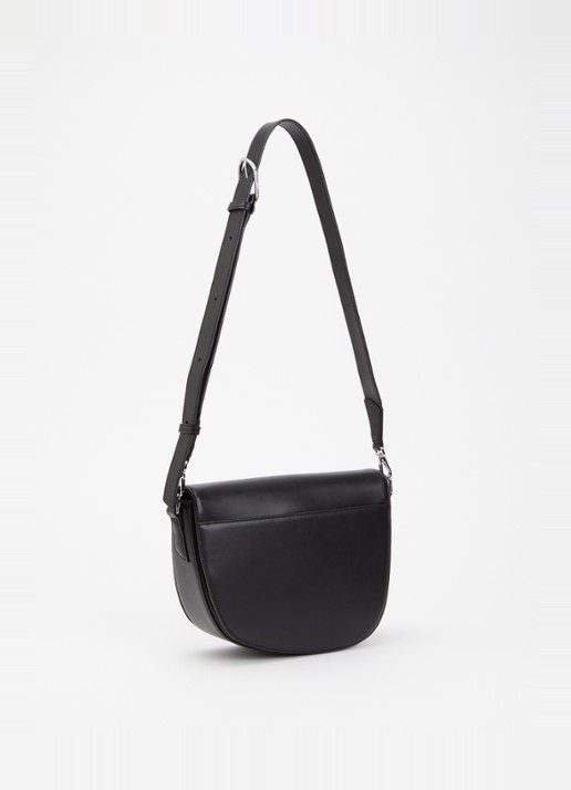 KAAI Rebel crossbodytas van leer - achterkant zwart