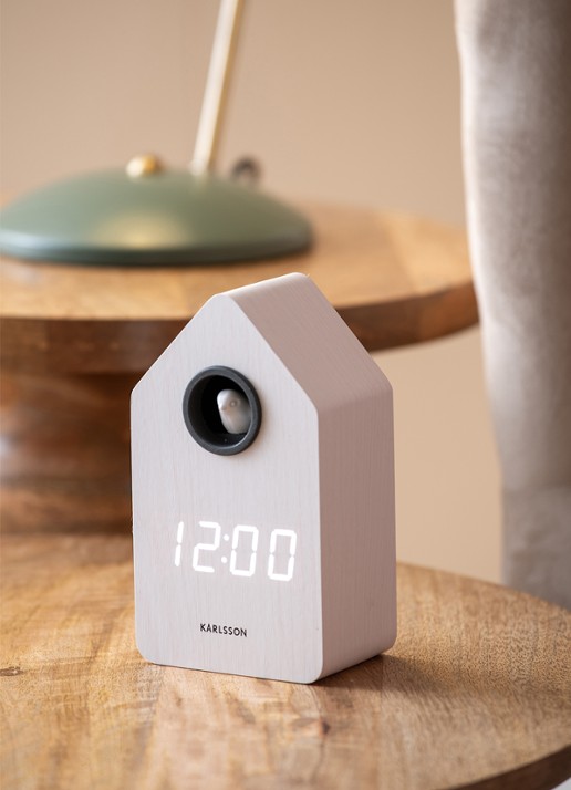Karlsson Cuckoo LED wekker - voorkant 5 wit