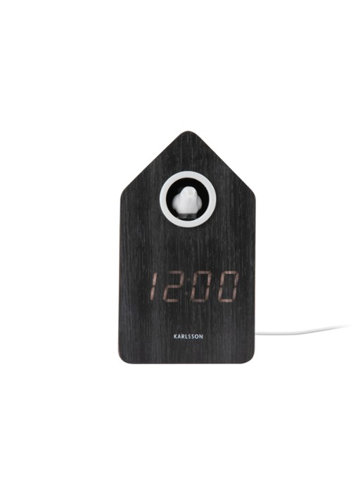 Karlsson Cuckoo LED wekker - achterkant 2 zwart