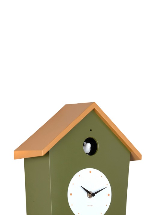Karlsson Cuckoo wandklok - detail 2 geel