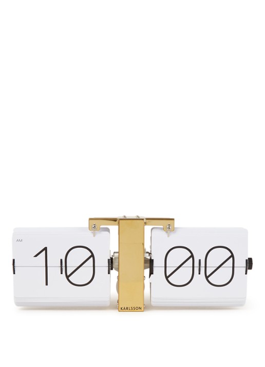Karlsson Flip Clock tafelklok - voorkant goud