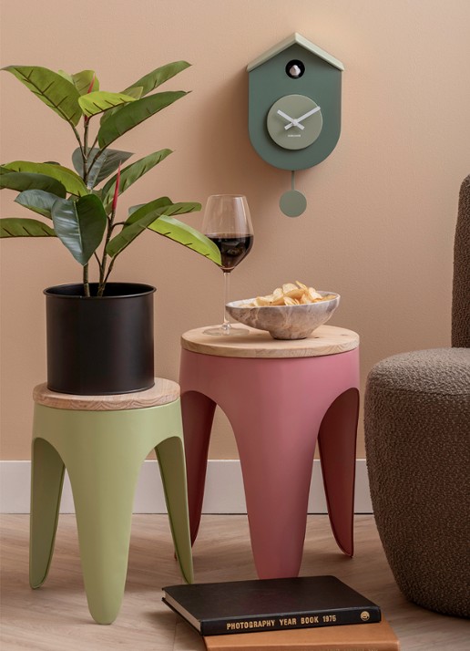 Karlsson Grato Cuckoo wandklok - voorkant 4 groen