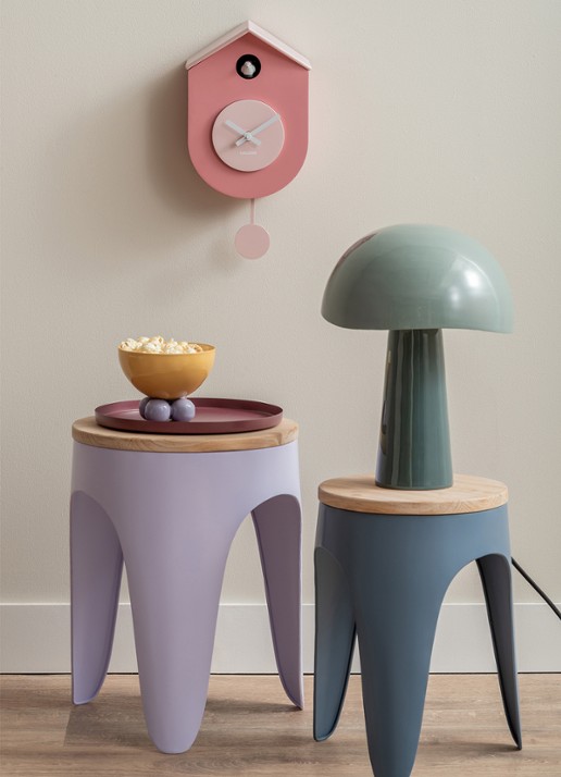 Karlsson Grato Cuckoo wandklok - voorkant 4 roze
