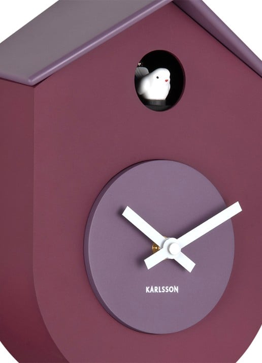 Karlsson Grato Cuckoo wandklok - detail 5 paars