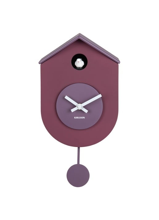 Karlsson Grato Cuckoo wandklok - voorkant paars