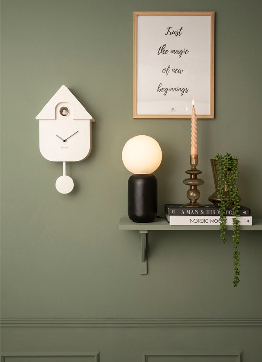 Karlsson Modern Cuckoo klok - voorkant 5 wit