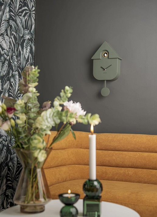 Karlsson Modern Cuckoo klok - voorkant 2 groen