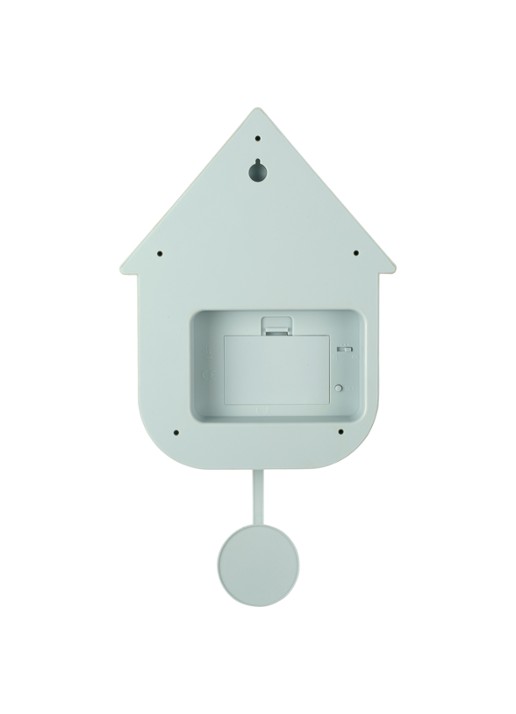 Karlsson Modern Cuckoo klok - achterkant 3 blauwgrijs