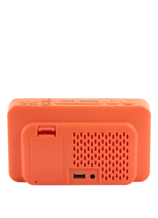 Karlsson New Retro wekker - achterkant 5 oranje