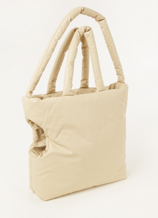 KASSL Editions Dog Oil Medium gewatteerde shopper  - achterkant ivoor