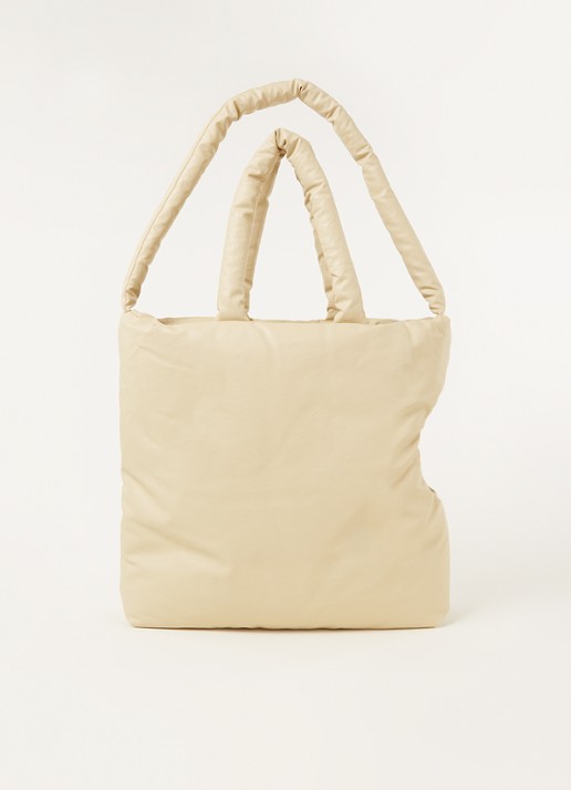 KASSL Editions Dog Oil Medium gewatteerde shopper  - voorkant 4 ivoor