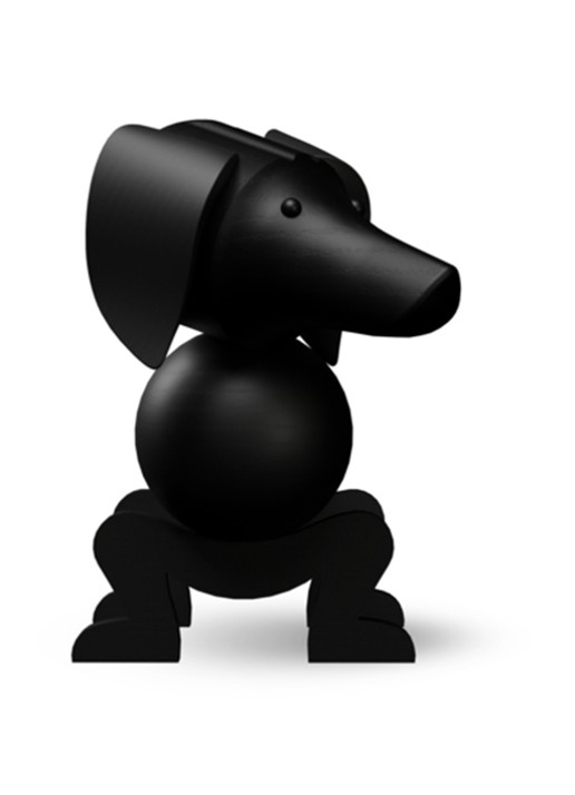 Kay Bojesen Dog Medium ornament 19,5 cm - detail zwart