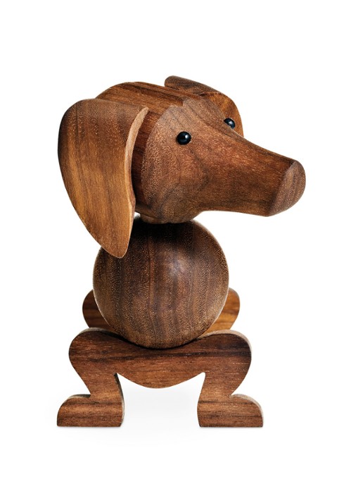 Kay Bojesen Dog ornament 10,5 cm - detail hazelnootbruin