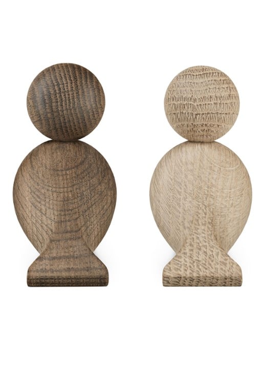 Kay Bojesen Love birds ornament 9 cm set van 2 - detail 3 bruin