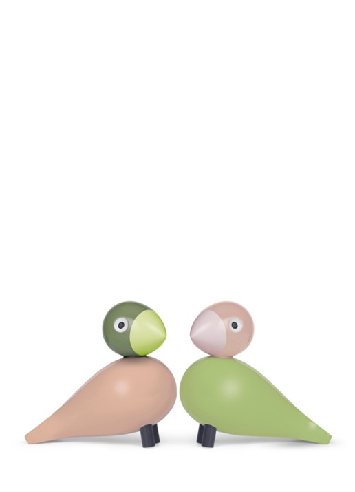 Kay Bojesen Lovebirds ornament 9 cm - detail 2 groen