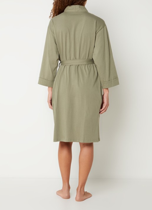 Kayori Saigon kimono met strikceintuur - achterkant 4 khaki