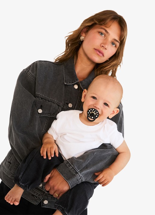 Kenkô Polka fopspeen in 2-pack - voorkant 6 beige