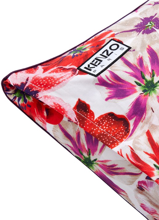 KENZO Fleur kussensloop - achterkant rood