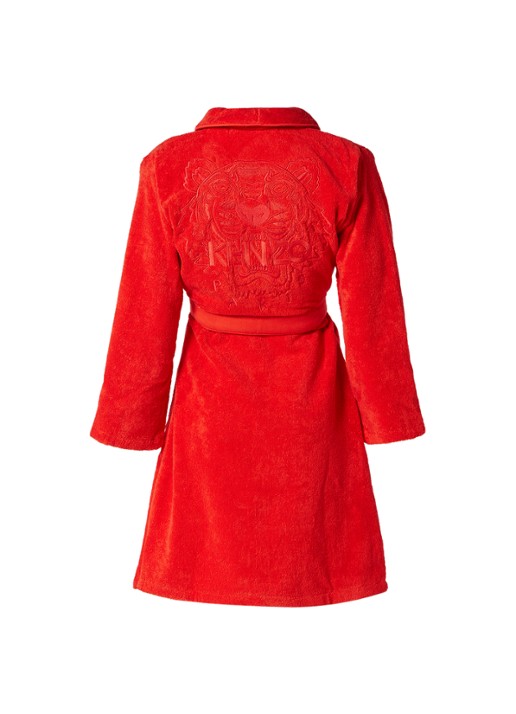 KENZO Iconic badjas van katoen - achterkant 3 steenrood