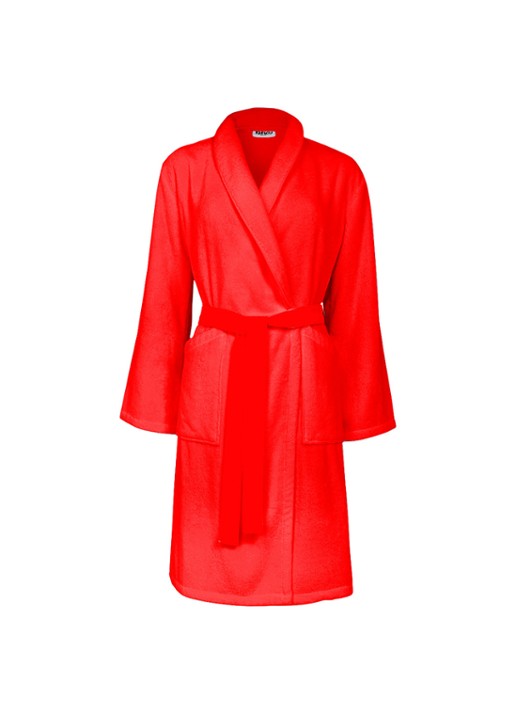 KENZO Iconic badjas van katoen - voorkant 2 steenrood