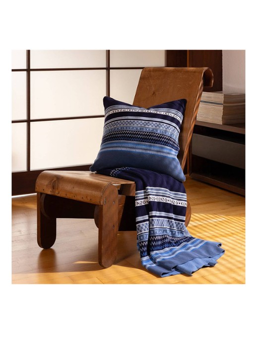 KENZO Jakado sierkussenhoes 45 x 45 cm - voorkant 5 donkerblauw