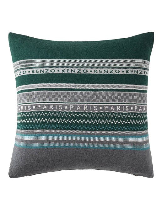 KENZO Jakado sierkussenhoes 45 x 45 cm - achterkant 5 donkergroen