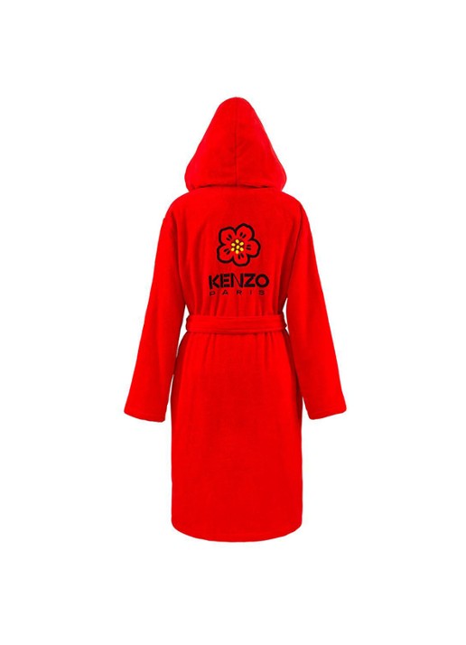 KENZO K Boke badjas van  katoen - unisex - achterkant 10 rood