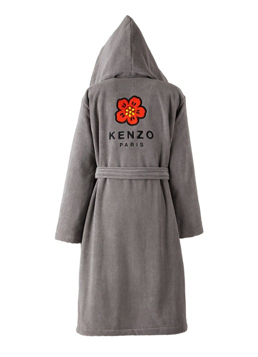 KENZO K Boke badjas van  katoen - unisex - voorkant 3 grijs