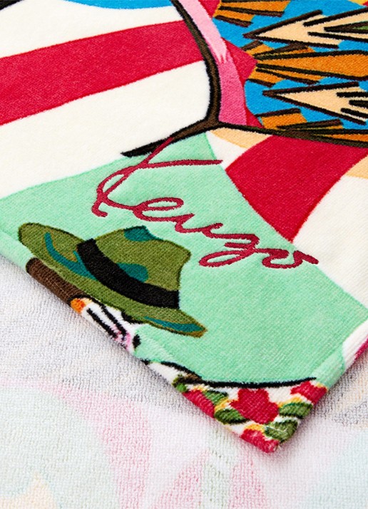 KENZO K Circus strandlaken - 450 gr/m² - 100 x 170 cm - achterkant 2 oranje