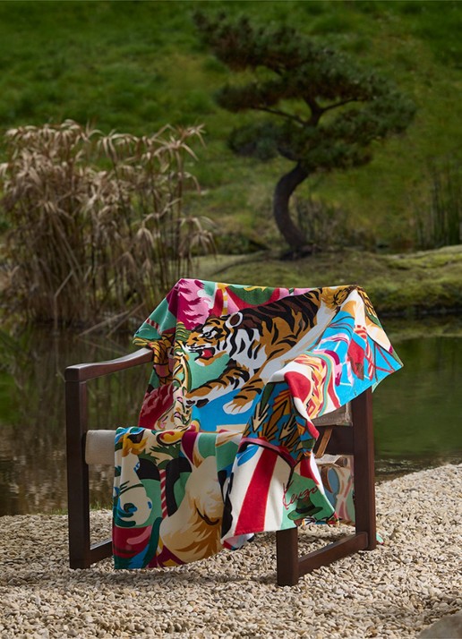 KENZO K Circus strandlaken - 450 gr/m² - 100 x 170 cm - voorkant 4 oranje