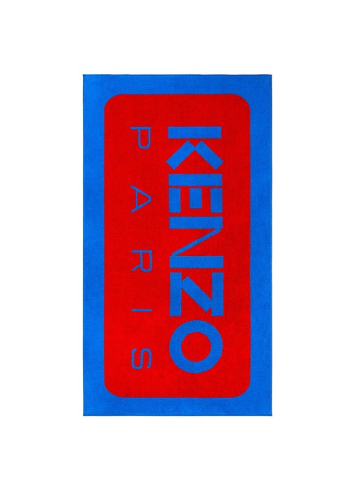 KENZO K Label strandlaken - 500gr/m2 - 90 x 160 cm  - voorkant 5 rood