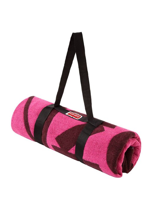 KENZO K Label strandlaken - 500gr/m2 - 90 x 160 cm  - detail 3 roze