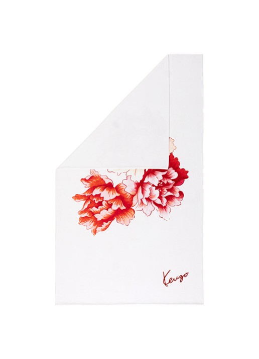 KENZO K Peony strandlaken - 100 x 170 cm - voorkant 4 rood