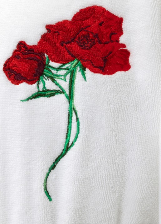 KENZO K Roses badjas met borduring - achterkant 3 wit